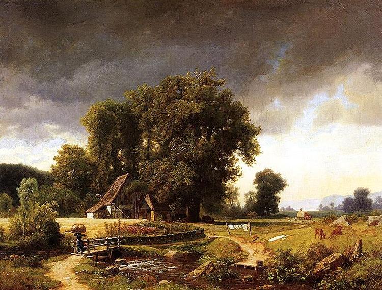 Albert Bierstadt Westphalian_Landscap France oil painting art